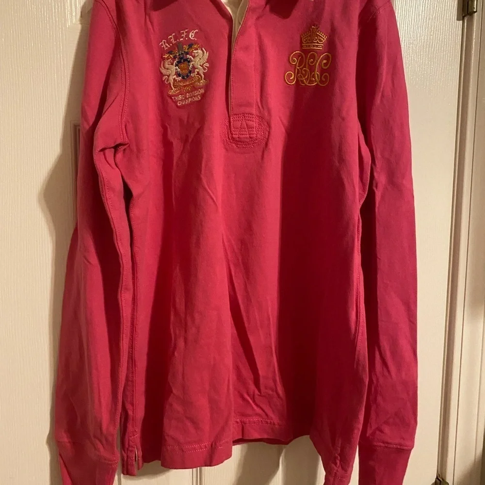 Pink Ralph Lauren Rugby Shirt